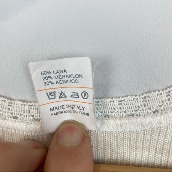 INTIMO • Italian Wool Blend Cottage Core Sleeveless Knit Dress - Picture 8 of 9